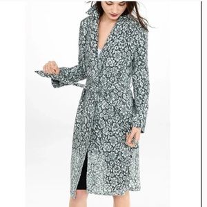 New EXPRESS Black and White Lace Trench Coat